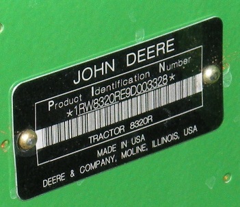 john deere serial number year of manufacture